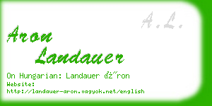 aron landauer business card